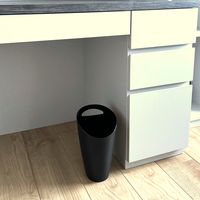 平和工業 くず入れ トラッシュポット 3.5L ダークグレー ゴミ箱 ダストボックス 持ち手付き おしゃれ 1個