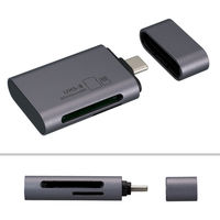 ナカバヤシ Type-Cカードリーダー・ライター UHS-2対応 グレー CRW-C3SD91GY 1個