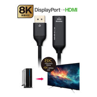 ナカバヤシ DisplayPort-HDMI 変換アダプタ 8K対応 DP-HDA8K1/BK 1個