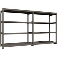 ICHIMAI 重量ボルトレスラック 段荷重1000Kg H2100×W1800×D750 天地4段 連結グレー TH1000-767R4（直送品）