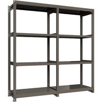ICHIMAI 重量ボルトレスラック 段荷重1000Kg H2400×W1200×D600 天地4段 連結グレー TH1000-846R4（直送品）