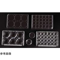 CELLTREAT 蓋付きの6ウェル組織培養プレート 20mm ガラス底 個別 滅菌 5バック入 229107 1バック（直送品）