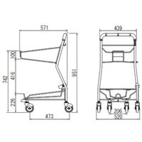 大和産業 レギュラーカート SV501ーC100 1台 537-8611（直送品）