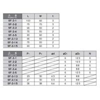 ホシモト 重量用平蝶番 SF-3-2 1個 62-2985-61（直送品）