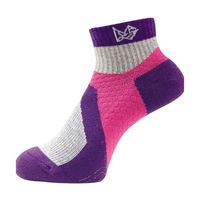 エビスニット 吸汗速乾メリノウール使用ショートソックス パープル 23~25cm TR-1417 1足 67-4573-11（直送品）
