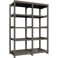 ICHIMAI 重量ボルトレスラック 段荷重1000Kg H2400×W900×D750 天地5段 連結グレー TH1000-837R5（直送品）