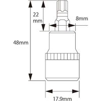 JTC TPスタープラスソケット 3/8XTP40 JTC35140TP 1個 506-4128（直送品）