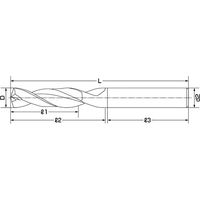 ジーネット 5D超硬ドリル DRS5D-048 1本 64-3274-17（直送品）