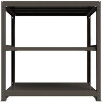 ICHIMAI 重量ボルトレスラック 段荷重1000Kg H1500×W1500×D750 天地3段 単体グレー TH1000-557T3（直送品）