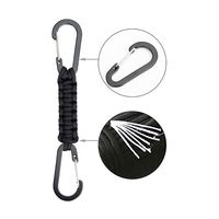 Trimate ダブルカラビナ吊り下げツール パラコード編み仕様 TR-KH003-BK 1個 67-4919-01（直送品）