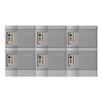 MTセキュリティジャパン 小物入れロッカー(ダイヤル錠) 3列2段/6人用 T-280E-3-2 1セット 64-9603-29（直送品）