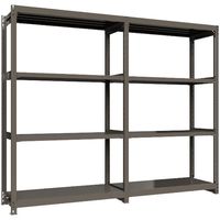 ICHIMAI 重量ボルトレスラック 段荷重1000Kg H2400×W1500×D600 天地4段 連結グレー TH1000-856R4（直送品）