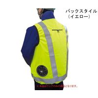 7.4V/胸スイッチなし 高視認性 安全空調ベスト ハーネス対応 服のみ レギュラータイプ オレンジ MーL MESH-BR-016-1（直送品）