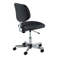 アズワン 快適クリーンルームチェア(フィット)ブラック リング無し 4-6130-01 1個（直送品）