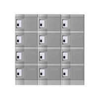 MTセキュリティジャパン 小物入れロッカー(IC錠) 3列4段/12人用 T-280E-IC3-4 1セット 64-9603-36（直送品）