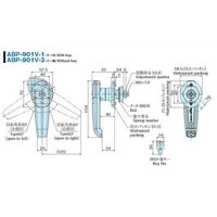 ホシモト L型樹脂ハンドル ABP-901V-1 1個 62-2985-46（直送品）