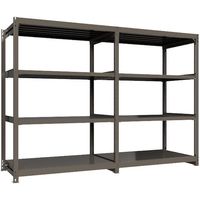 ICHIMAI 重量ボルトレスラック 段荷重1000Kg H2100×W1500×D900 天地4段 連結グレー TH1000-759R4（直送品）