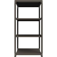 ICHIMAI 重量ボルトレスラック 段荷重1000Kg H2400×W1200×D900 天地4段 単体グレー TH1000-849T4（直送品）