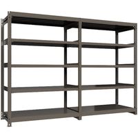 ICHIMAI 重量ボルトレスラック 段荷重1000Kg H2100×W1500×D750 天地5段 連結グレー TH1000-757R5（直送品）