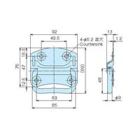 ホシモト トランク取手 K-51 1個 62-2979-44（直送品）