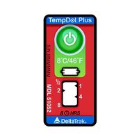デルタトラックジャパン 温度・時間ラベル TEMPDOT(TM) PLUS 8°C 100枚入 51052 1箱(100枚)（直送品）
