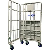 ワコーパレット ワコー カーゴプレスタ観音扉付950×800×1700床スチール ベージュ色 WK6-95(KT) 1台 473-0890（直送品）