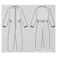 ミヤマ産業 フードナシ無塵続服(軽量型) 白 L DK-1 H1-3 1着 67-9307-86（直送品）