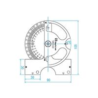新潟精機 アングルプロトラクタ 一般校正付 AP-130 1個 64-3180-83（直送品）