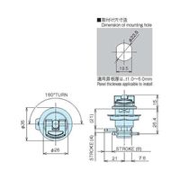ホシモト 樹脂製スライドロック ACP-100-AN(L) 1個 62-2985-37（直送品）