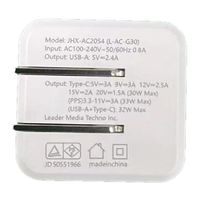 リーダーメディアテクノ 窒化ガリウムAC充電器 2口 C(PD)+Aポート 30W L-AC-G30 1個 66-0023-07（直送品）