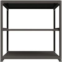 ICHIMAI 重量ボルトレスラック 段荷重1000Kg H1800×W1800×D900 天地3段 単体グレー TH1000-669T3（直送品）