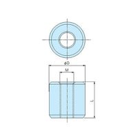 ホシモト 鉄製丸ボス H-10-17 1個 62-2980-39（直送品）