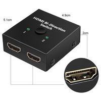 Trimate HDMI切替器 双方向対応(2入力・1出力/1入力・2出力) TR-HDM2 1個 67-4918-60（直送品）