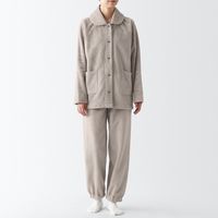 【レディース】無印良品 婦人 静電気が起きにくい 着る毛布 パジャマ 婦人S グレイッシュブラウン 良品計画