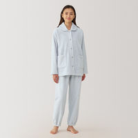 【レディース】無印良品 婦人 静電気が起きにくい 着る毛布 パジャマ 婦人M ライトブルー 良品計画