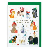 日本ホールマーク ホールマーク クリスマスカード立体箔クリスマスドッグ 836474 1セット(6枚)（直送品）