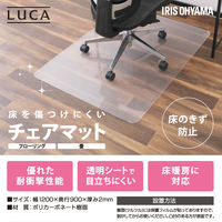 アイリスオーヤマ チェアマット ポリカーボネート製 角型 クリア 幅900×縦1200 厚み2mm 無臭 床傷防止 床暖房 1枚