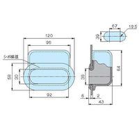 ホシモト ビニール埋込取手 K-40-1B 1個 62-2979-38（直送品）