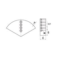 ジーネット 北川鉄工所 エアチャック用 RーKPC80/ALRーKPC80 円形生爪(鉄/アルミ) ALR-KPC6-H19 1組（直送品）