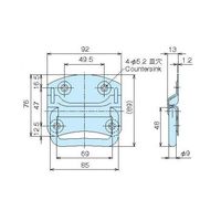 ホシモト トランク取手 SK-51 1個 62-2979-45（直送品）