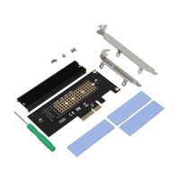 アイネックス ヒートシンク搭載 M.2 NVMe SSD変換PCIeカード 上面取付タイプ AIF-11 1個 67-9238-54（直送品）