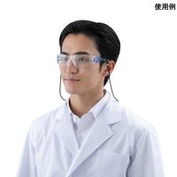 アズワン×山本光学 JIS一眼形軽量保護メガネ(JIS T8147適合)上部ひさしカバーなし・ストラップあり LF-201AS 1個（直送品）