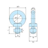 ホシモト 鉄製アイボルト CB-2040 1個 62-2981-12（直送品）