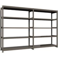 ICHIMAI 重量ボルトレスラック 段荷重1000Kg H2400×W1800×D600 天地5段 連結グレー TH1000-866R5（直送品）