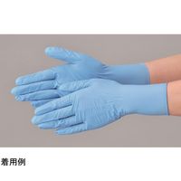 エブノ ニトリル極薄手袋 粉付 ブルー LL 100枚×20箱 516BLL 1枚(2000枚) 67-9341-63（直送品）