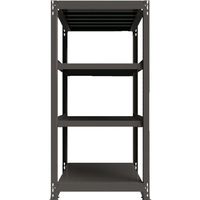 ICHIMAI 重量ボルトレスラック 段荷重1000Kg H1800×W900×D900 天地4段 単体グレー TH1000-639T4（直送品）