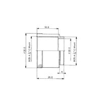 八洲光学工業 Cマウント中間リング 20mm YS-0155H 1個 67-5228-03（直送品）