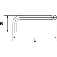 ジーネット ボールポイント六角棒レンチ GBH-9S 1組 64-3265-93（直送品）