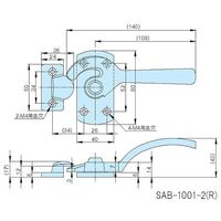 ホシモト 密閉用ハンドル(SUS316) SAB-1001-2(R) 1個 62-2979-15（直送品）