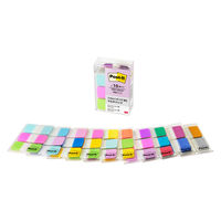 スリーエム(3M) ポストイット フィルムふせん 付箋 インデックス 厚口 透明 40mm×18mm マルチカラー 1ケース 6861MCN